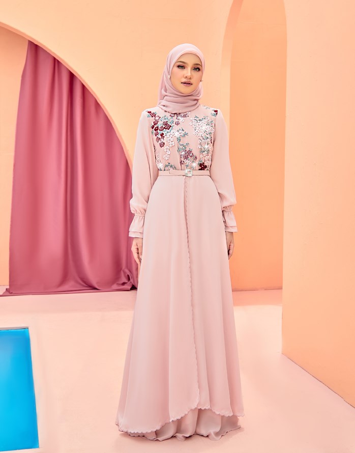 Flower Embroidery New Arrival Malaysia Plus Size Women Baju Kurung