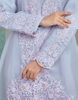 LILAC PURPLE Embroidery baju Kurung