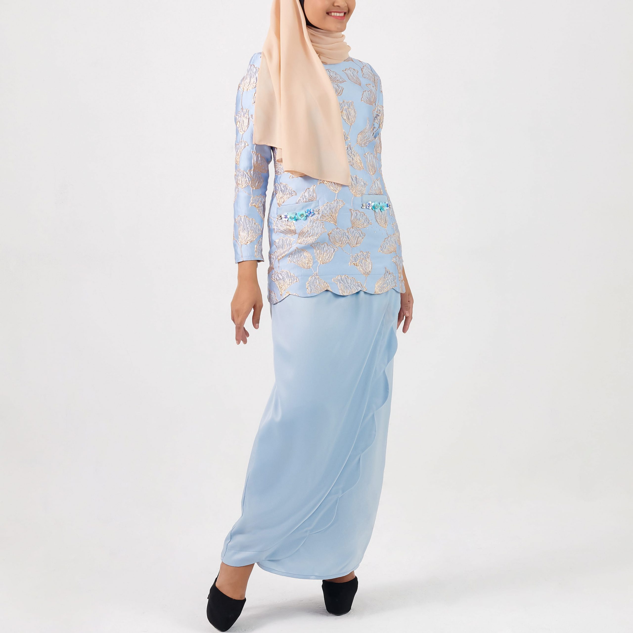 Kurung Modern Flower Sulam