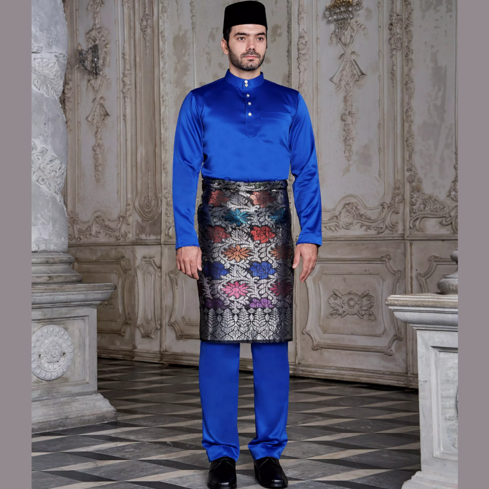 Customization Baju Melayu Tailored Fit Royal Blue