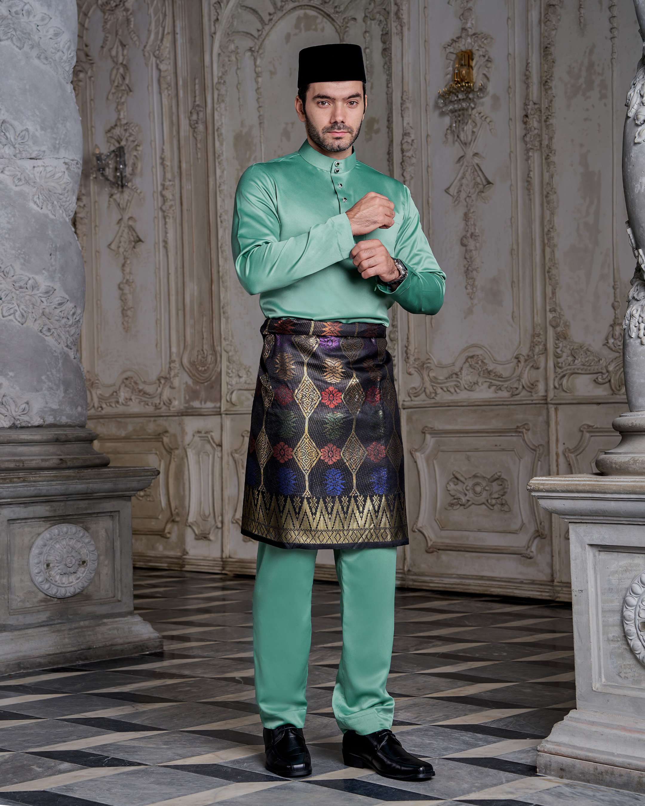 BAJU-MELAYU-TAILORED-FIT-MILKY-GREEN-2