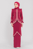 SIPO Custom Malaysia Baju Kurung Modern Embroidery Kurung with Pleated Layer Skirt Muslim Dress Baju Kurung