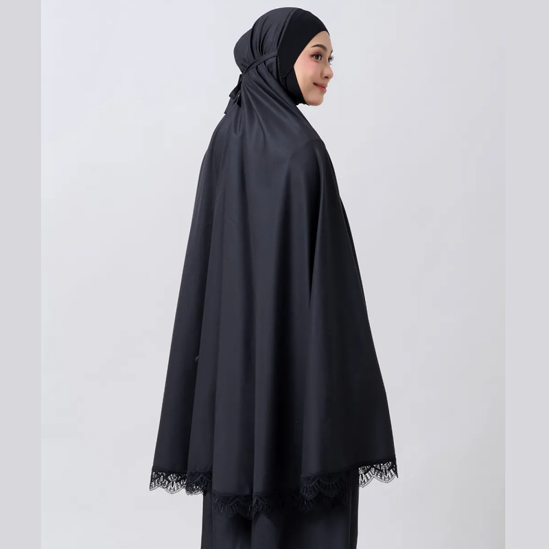 SIPO Custom Muslim Soft Telekung Prayer Robe Lace Edge High Quality Prayer Dress