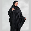 SIPO Hot Selling Malaysia Prayer Dress Luxury Telekung Set with Textured Satin Dahlia Design