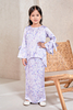SIPO New Design Malaysia Luxe Kids Baju Kurung Premium Royal Silk with Full 3D French Lace Muslim Women Dresses