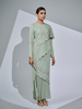 SIPO Latest Lace Baju Kurung Design Long Sleeves Eid Women Fashion Muslim Dress Malsysia Baju Kurung