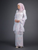 SIPO 2024 New Design Satin Silk Kurung Modern Layered Collection with Embroidery And French Lace Accents Baju Kurung Malaysia