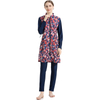 SIPO Newest Floral Print Zipper Front Muslim Burkini Swimwear For Lady