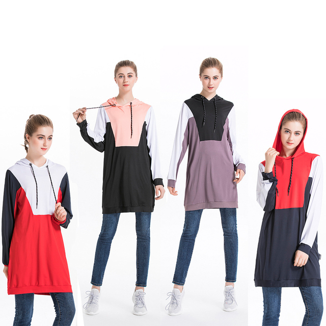 SIPO Latest Design Free Shipping Hooded Long Sleeves Women Sweatshirt Muslim Sportswear Islamic Clothing
