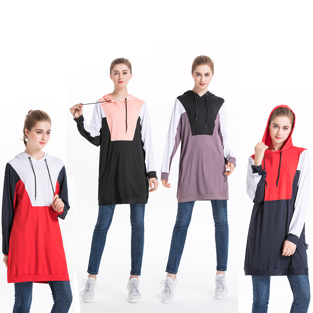 SIPO Latest Design Free Shipping Hooded Long Sleeves Women Sweatshirt Muslim Sportswear Islamic Clothing
