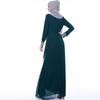 Chiffon Lace Matching Muslim Islamic Abaya Maxi Dress Modest Dress