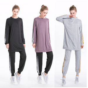 SIPO Free Shipping Turkish Muslim Islamic Clothing Hijab Sports Suit Women Ladies Sportswear For Daily Wear