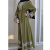 Eid Al-Fitr Middle East Islamic Dubai Stitching Lace Embroidery Cardigan Muslim Open Abaya
