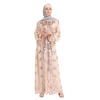 Middle East Lace Modest Muslim Islamic Open Abaya Kimono