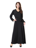Wholesale V-Neck High Elastic Long Sleeve Muslim Islamic Abaya Ladies Dresses Women Clothing