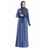 Contrast Color Long Dress Islamic Clothing Muslim Abaya Dubai Hijab Dressing