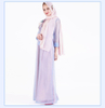 Flower Two Pieces Muslim Girls Women Maxi Dress Modern Abaya Islamic Clothing