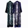 Middle East Sequin Embroidered Robe Open Abaya Muslim Islamic Clothing 