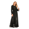 New Fashionable Turkish Islamic Cardigan Robe Slim Slim Waist Waist Muslim Open Abaya