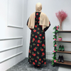 Hot Style Middle Eastern Turkey Embroidery Flower Robes Full Length Dresses Open Abaya