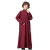 Wholesale High Neck Solid Breathable Long Sleeve Muslim Islamic Clothes Kids Clothing Boys Thobe