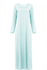 Basic Long-sleeved Inner Dress Cotton Solid Color Modest Abaya Maxi Dress