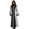 Burkha Dubai Round Neck High Elastic Applique Long Sleeves Muslim Islamic Women Abaya Dress Clothing
