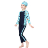 Girls Kids Swimwear Three-Piece Color Stitching Design Muslim Islamic Swimsuit Swimwear
