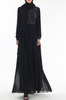 Two Layer Chiffon Fabric Islamic Abaya Dresses Women Clothing For Party