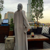 New Collection Muslim Maxi Dresses Embroidery Abaya Cardigan Dubai Fashion Islamic Clothing