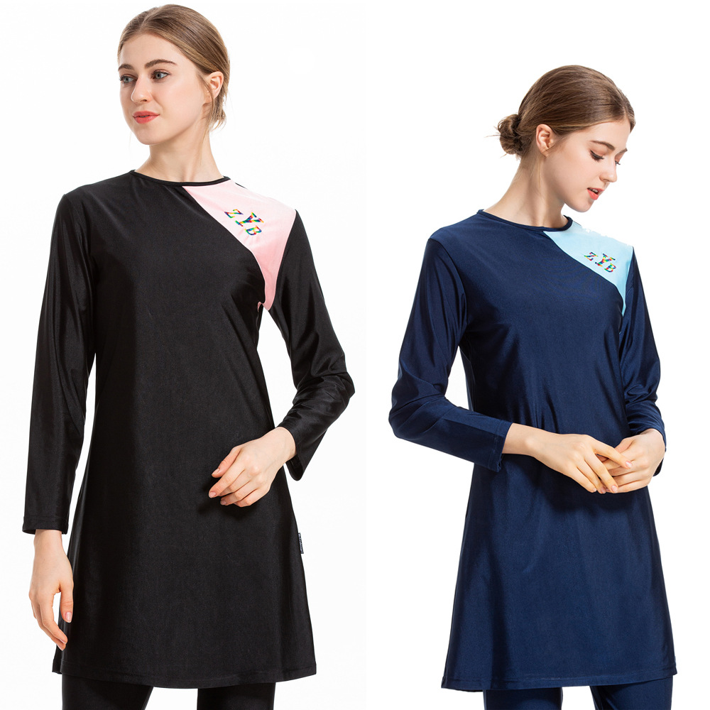 SIPO FREE SHIPPING High Quality Swimming Suit Qatar Women Long Sleeves Beach Wear Tracksuit Muslim Swimwear