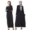 Dubai Breathable High Elastic Solid Long Sleeve Muslim Islamic Women Abaya Dresses Clothing