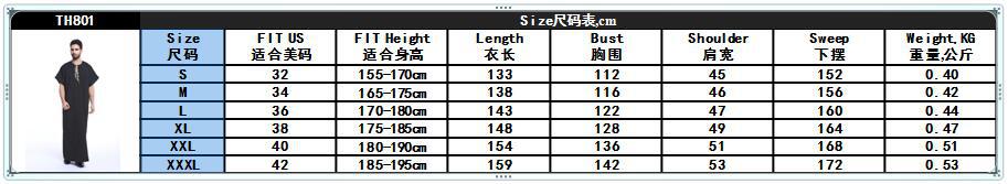 Traditional Embroidery Breathable Summer Short Sleeve Muslim Islamic Clothing Robes Thobes (3)