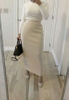 2021 Ins Popularity Modern Modest Cotton Pure Color Ladies Skirt 