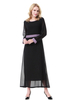Dubai Round Neck Breathable Long Sleeve Best Chiffon Muslim Islamic Women Abaya Dresses Clothing