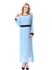 Dubai Round Neck Breathable Long Sleeve Best Chiffon Muslim Islamic Women Abaya Dresses Clothing