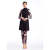 Hot Sale Printed Sportswear Three-piece Hooded Swimsuit Conservative Swimwear