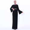 New Pleated Muslim Ramadan Dress Islamic Flared Sleeve Modest Fashion Abaya 