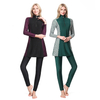 Conservative Swimsuit Three-piece Suit, Customizable Zippered Hooded Tight-fitting Swimsuit