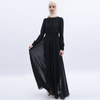 Double Layers Chiffon High Waist Muslim Islamic Abaya Modest Dress