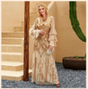 RTS Ruffle Sleeve Sequins Embroidery Muslim Islamic Abaya Maxi Dress