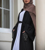 Malaysia Open Front Abaya Women Belt Maxi Dresses Muslim Islamic Cardigan Robes Abaya