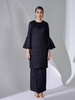 SIPO Trendy New Arrival Muslim Baju Kurung ODM OEM Fashion Modern-fitting Kurung with Flare Sleeve for Women 