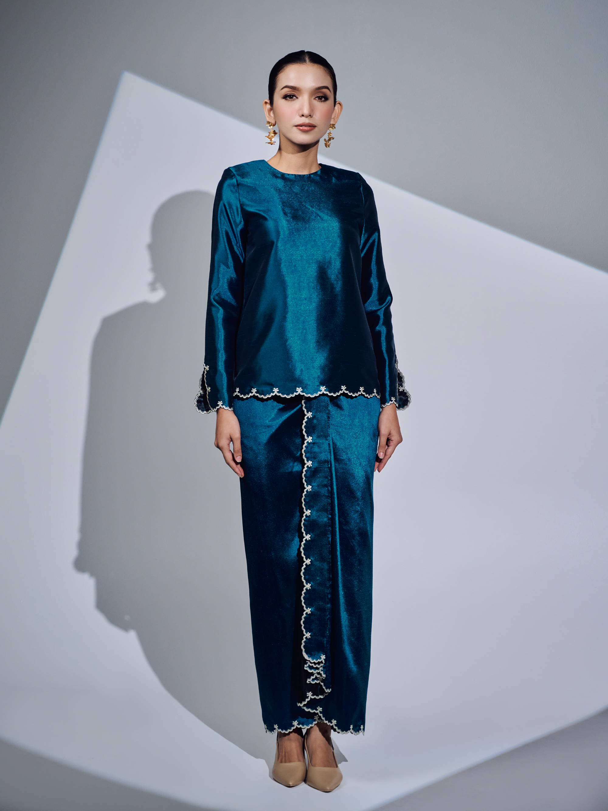 SIPO 2024 New Collection Classic Solid Color Malaysia Baju Kurung Islamic Clothing Muslim Women Dress