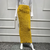 Autumn Modern Modest Fashion Stripe New Muslim Lady Latest Design Sheath Dress Skirt