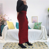 Middle East Lace New Design Dubai Muslim Lady Modest Fashion Sheath Dress Skirt