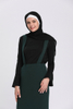 New Muslim Lady Plus Size Modest Fashion Stripe Latest Design Sheath Dress Skirt
