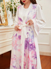 Printed Open Cardigan Robe Modest Muslimah Dubai Maxi Dresses Islamic Women's Abaya