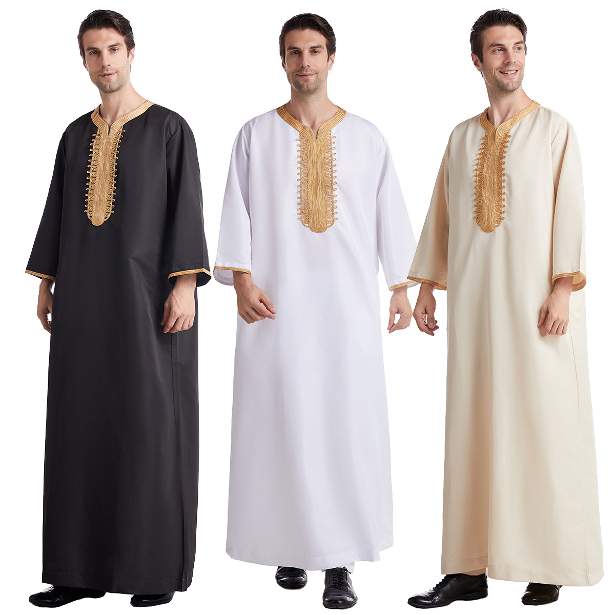  Muslim Salwar Kameez Designs Sherwani India & Pakistan Clothing 2021 Chemises Hommes Boy Thobe Modest Islamic Sets for Men Abaya Kurta
