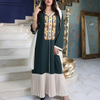  Latest Designs Vêtements Modest Muslim Dress Maxi Women Islamic Clothing Borka Dubai Print Embroidery Cotton Kimono Abaya